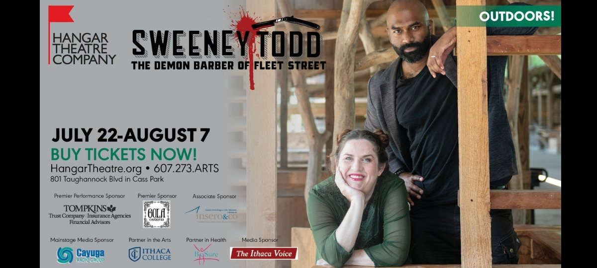 Summer, 2021: Sweeney Todd at the Hangar Theatre, starring Donna Lynne Champlin and Nik Walker.